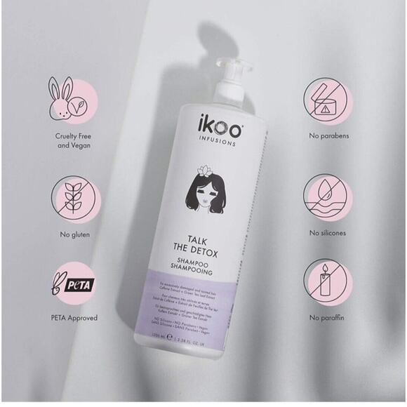 ikoo Infusions TALK THE DETOX SHAMPOO 33.8 Fl. Oz liter bottle with pump - Picture 3 of 3